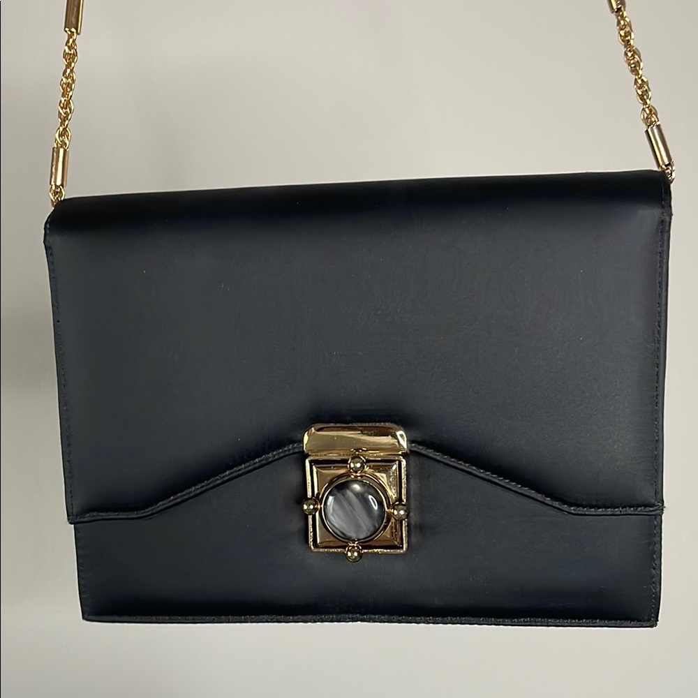 Vintage Elegant Black and Gold Clutch